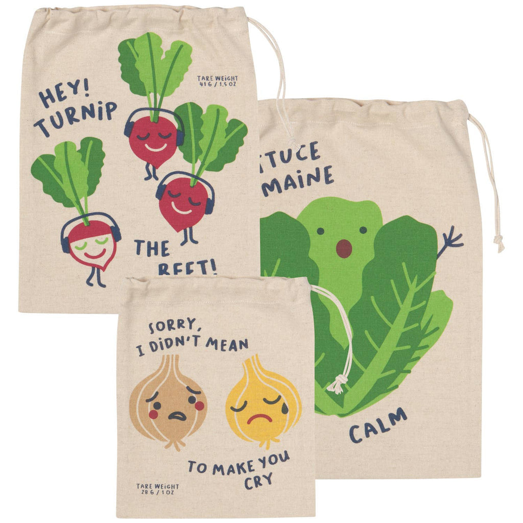 Funny Food Reusable Produce Bag-Set of 3