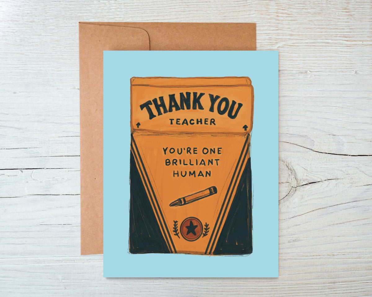 Crayon Box  Teacher Appreciation - Teacher Thank You Card