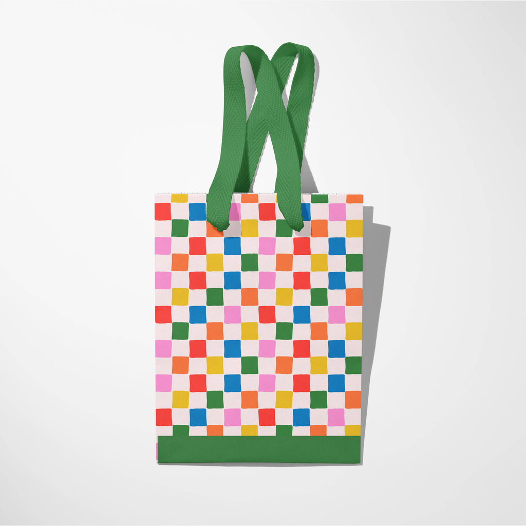 Checkered Colorful Gift Paper Bag