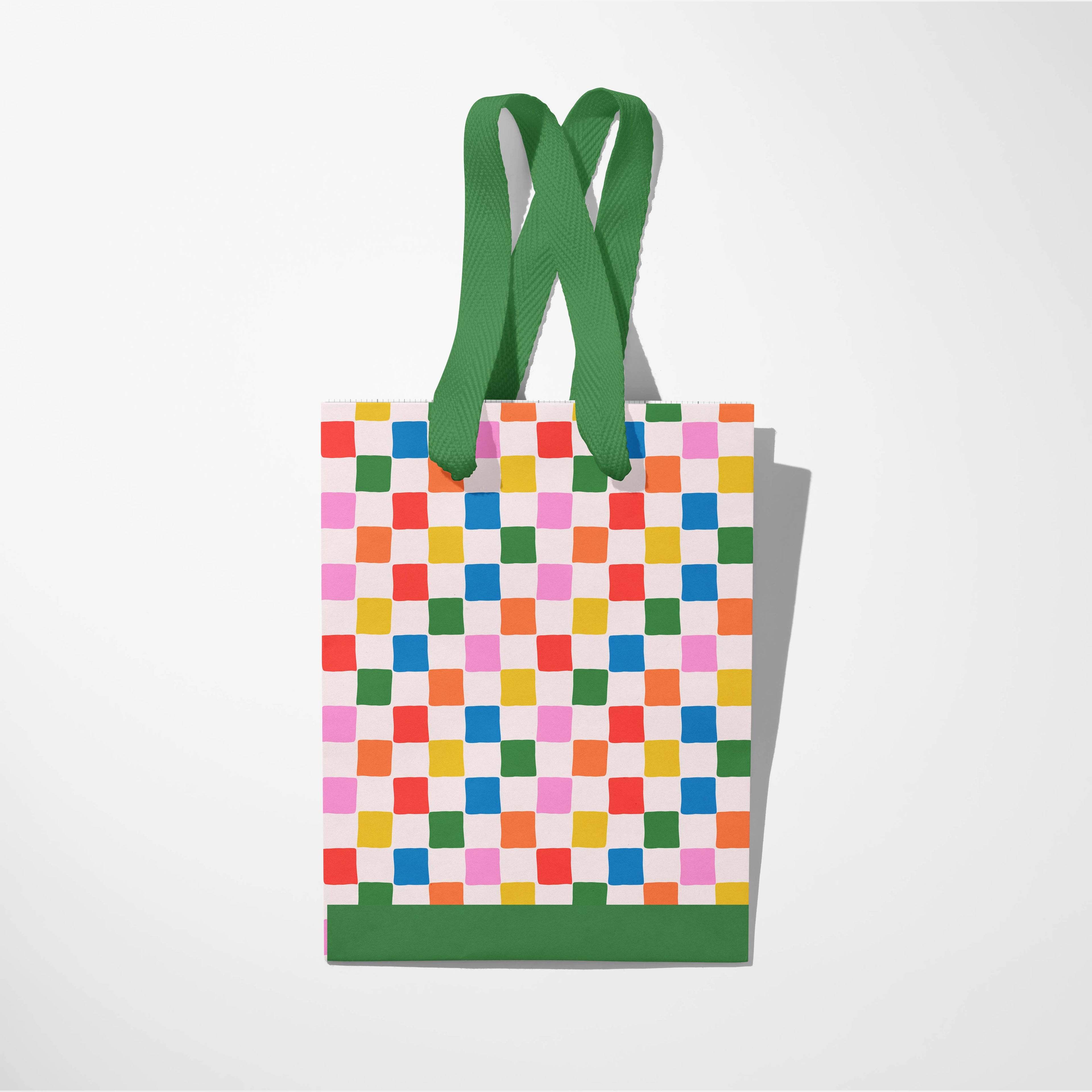 Checkered Colorful Gift Paper Bag