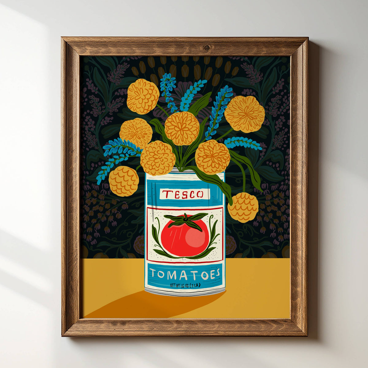 "Moody Floral Tomato Can" - 8" x 10" Giclée Art Print