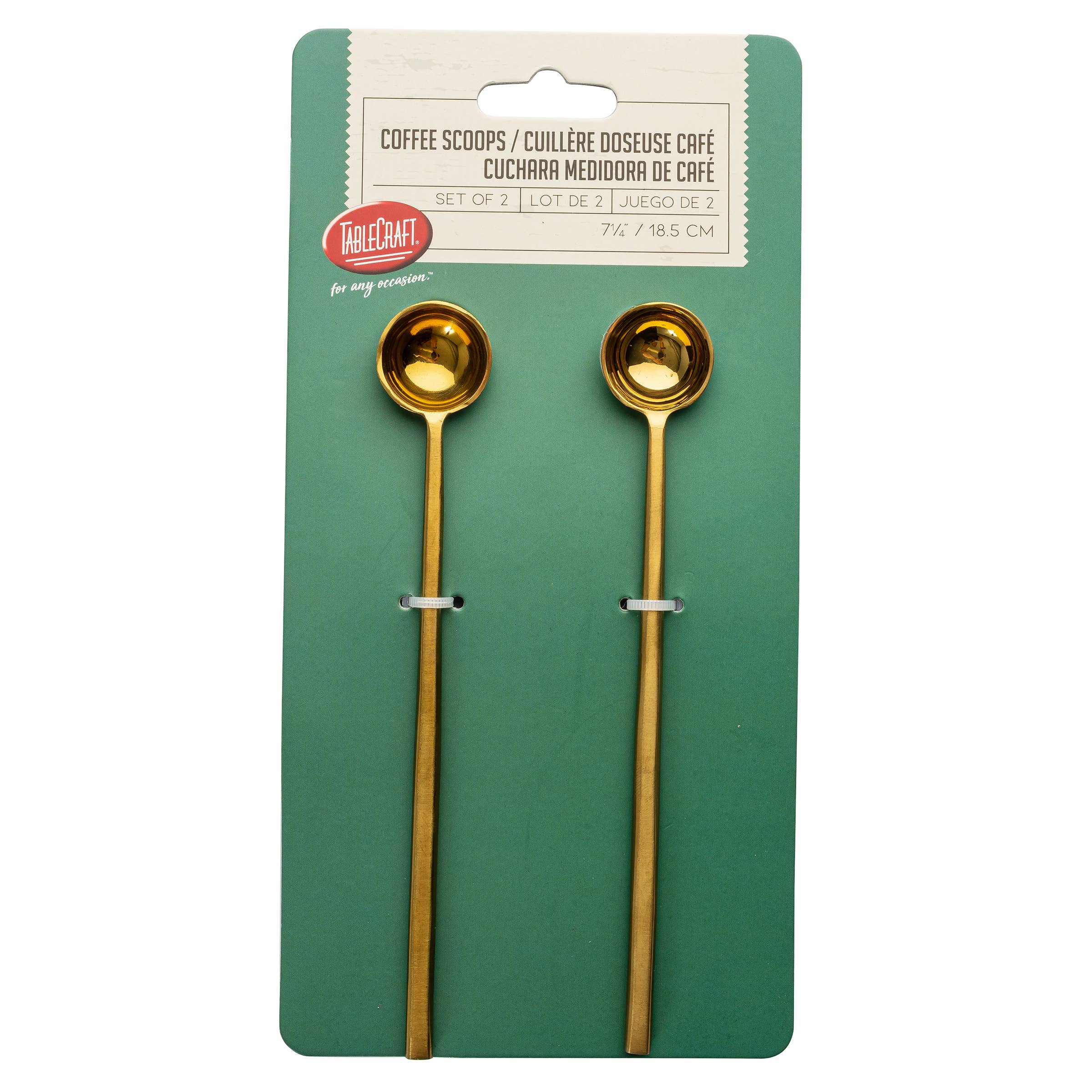 Long Handled Coffee Scoop Gold, Set of 2