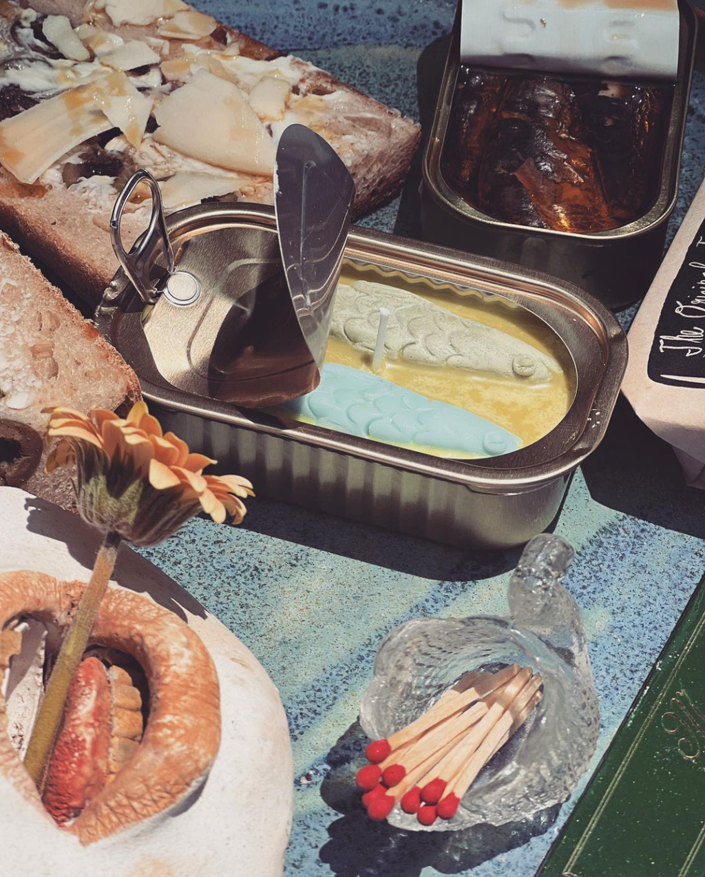 Tinned Fish Candle  Olive Oil and Sea Salt Scent