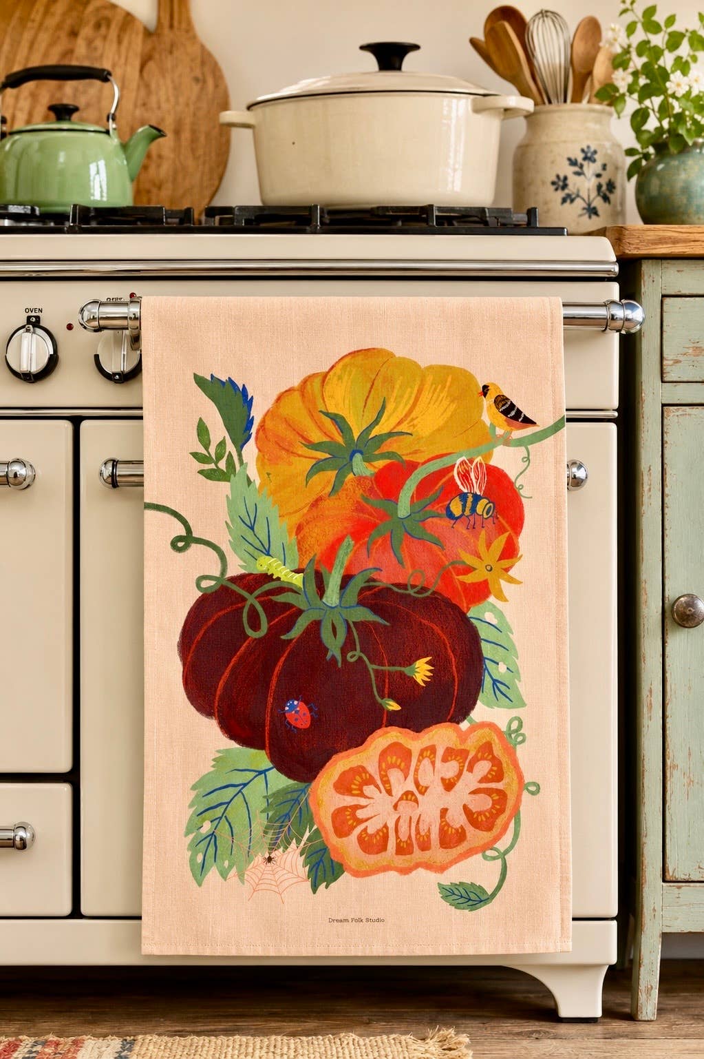Heirloom Tomato Garden 100% European Linen Tea Towel
