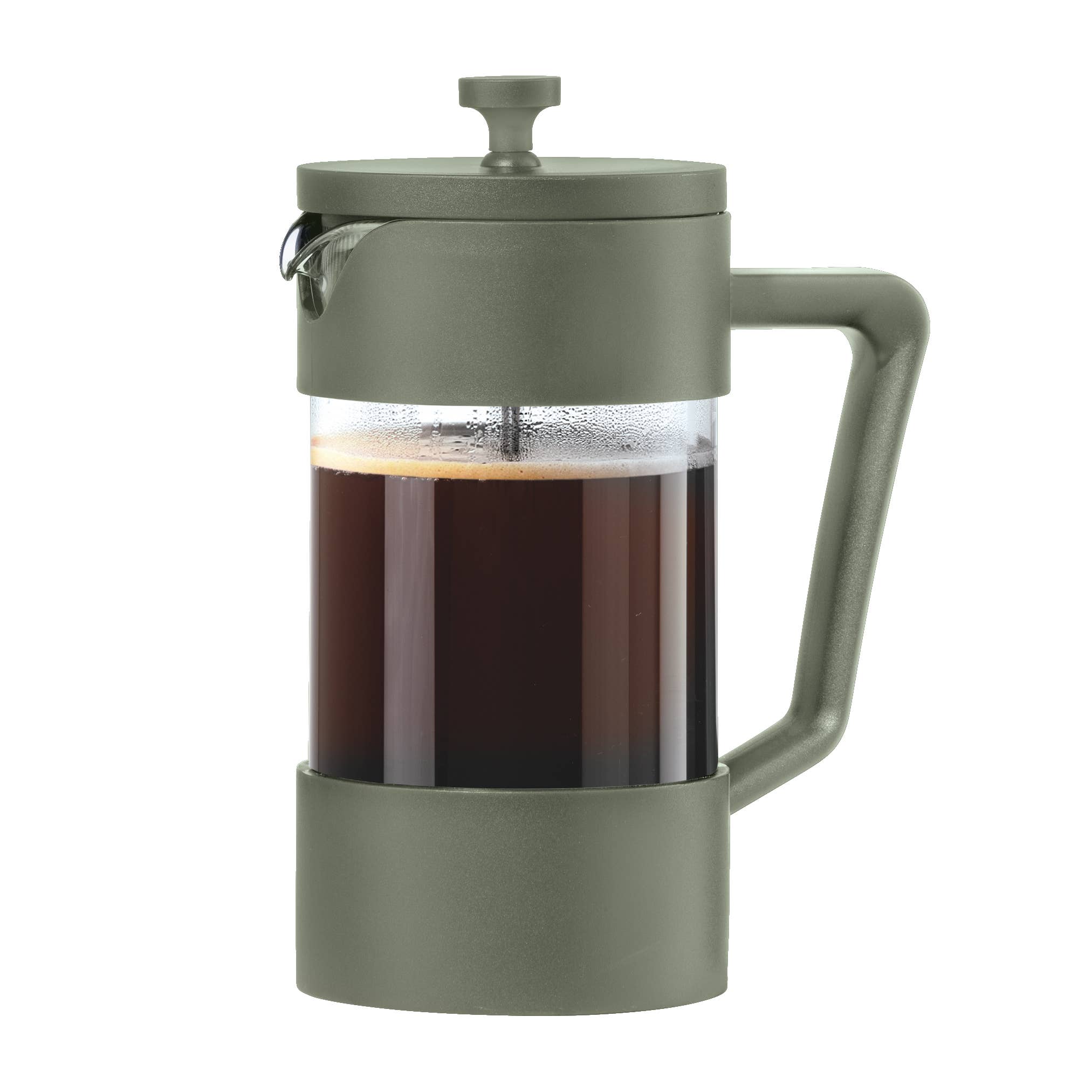French Press - 8 Cup Borosilicate Glass Coffee Maker - Green