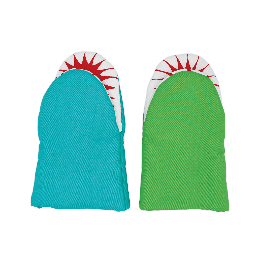 Dinosaur Kids Apron 3pc Set – Youth Apron and Oven Mitts