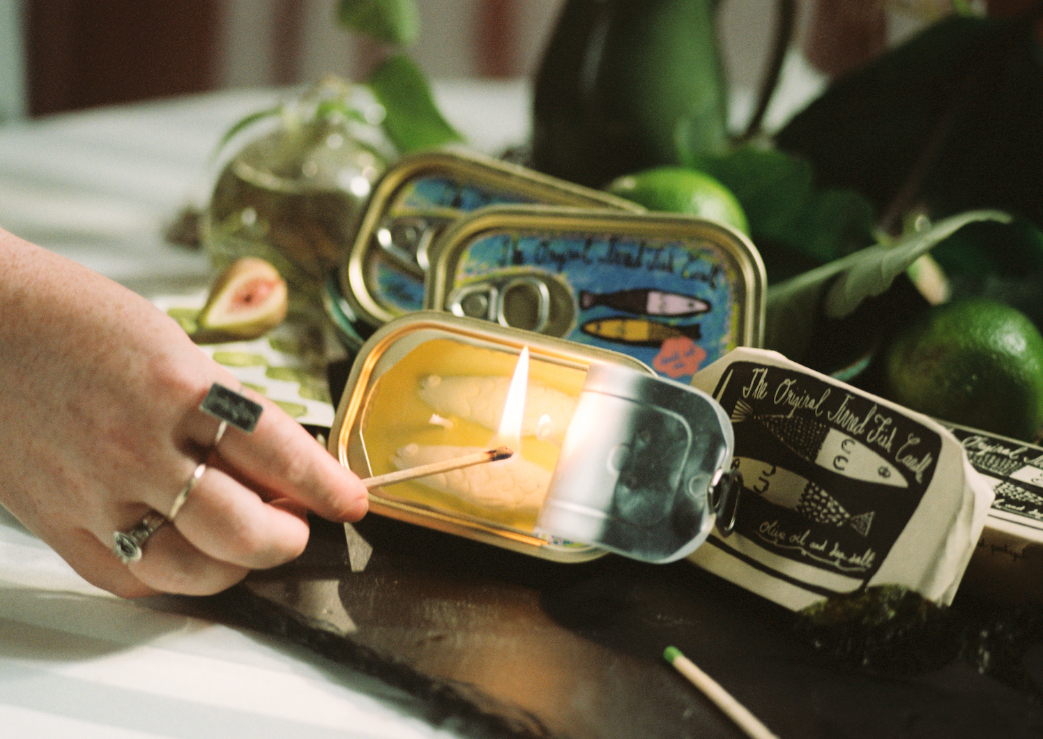 Tinned Fish Candle  Olive Oil and Sea Salt Scent