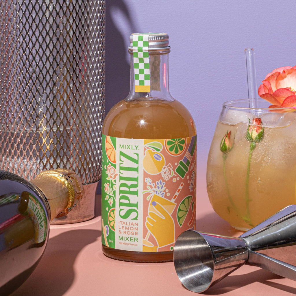 Italian Lemon & Rose Spritz Cocktail / Mocktail Mixer
