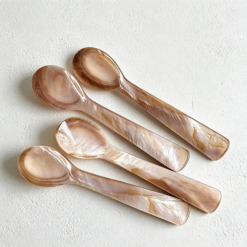 CouldNook Polished Shell Caviar Spoon -Coffee & Tea Stirrer