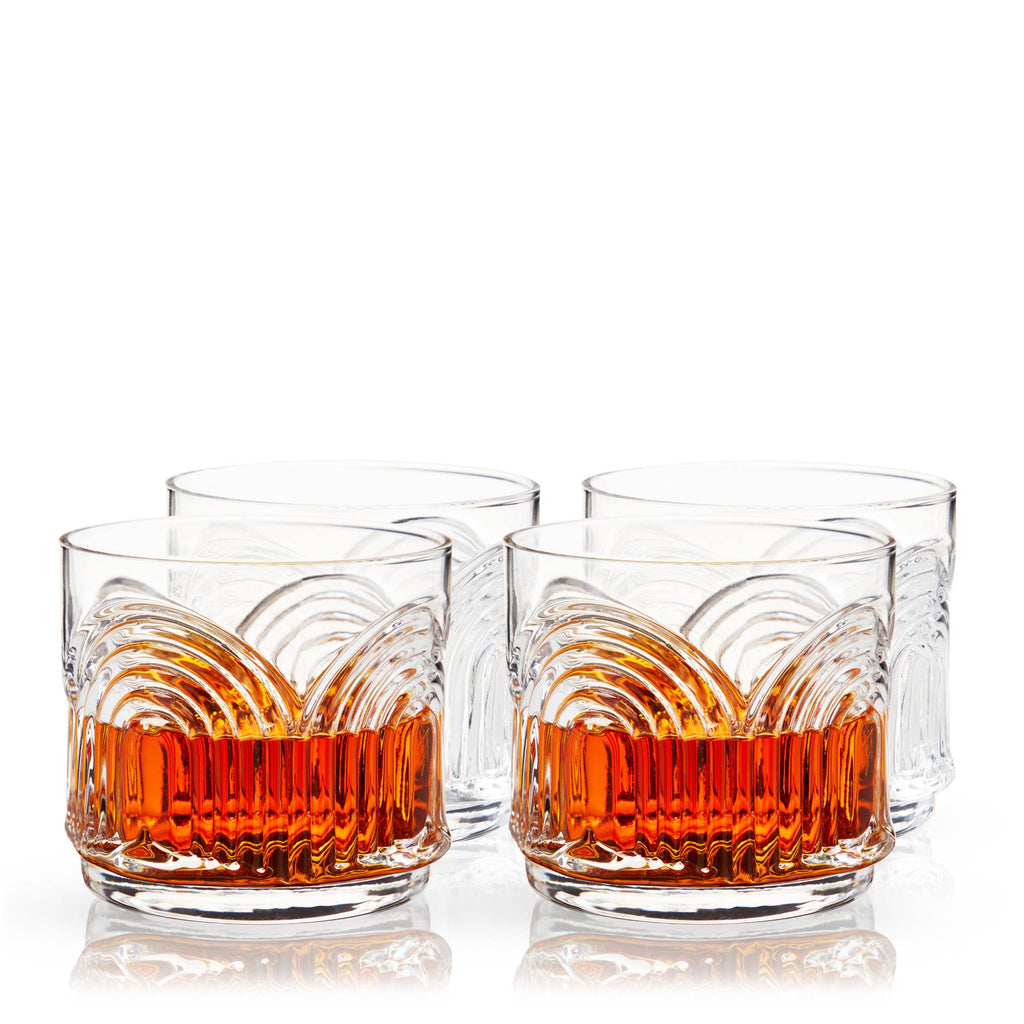 Art Deco Crystal Lowball Glass