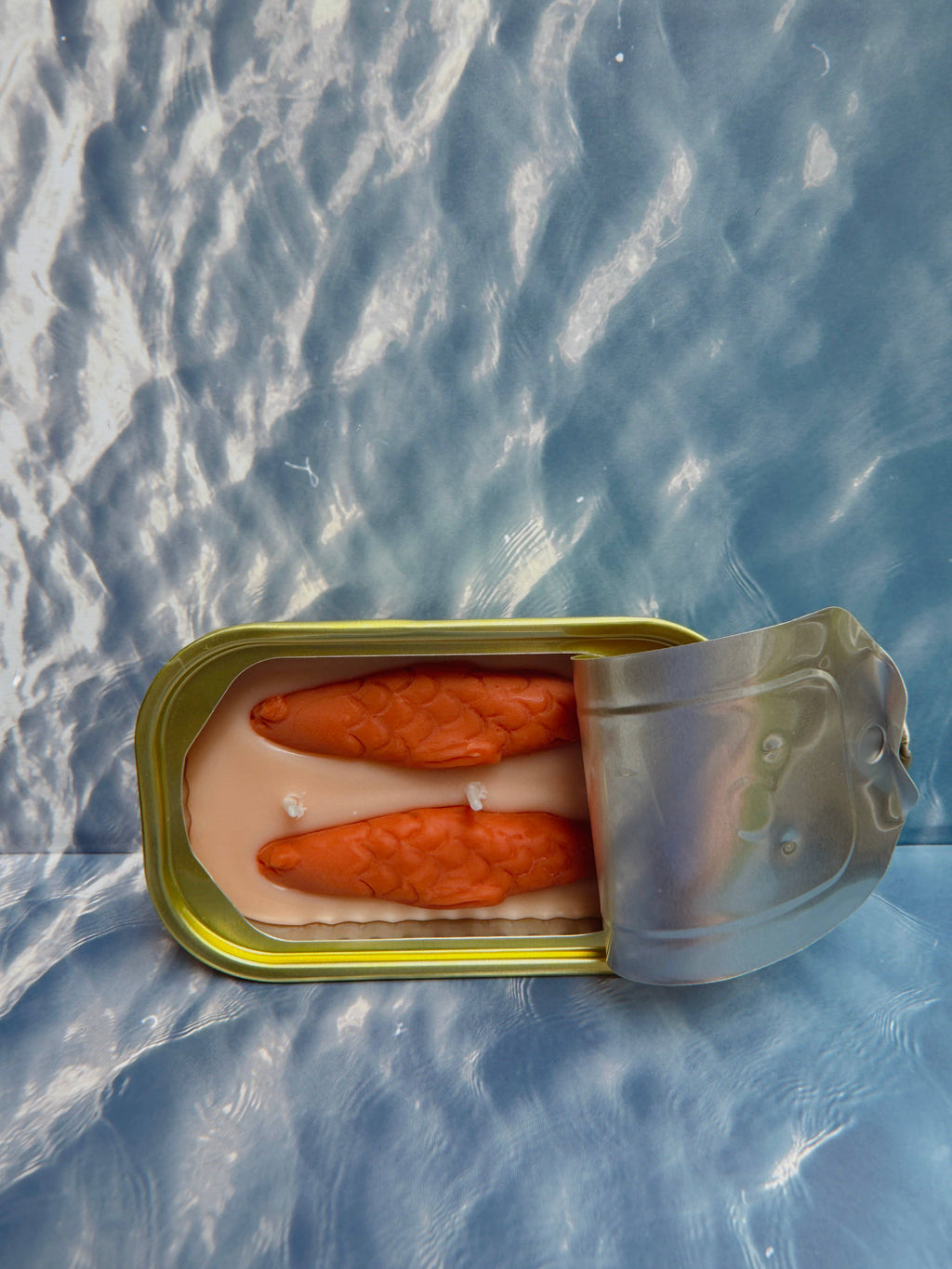 Tinned Fish Candle  Oakmoss & Amber Soy Wax Summer Gift