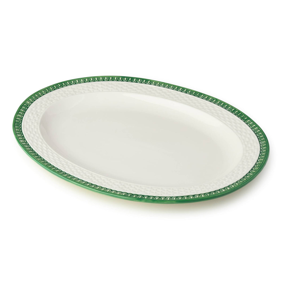 Le Jardin Embossed Rattan Oval Platter 16in x 12in