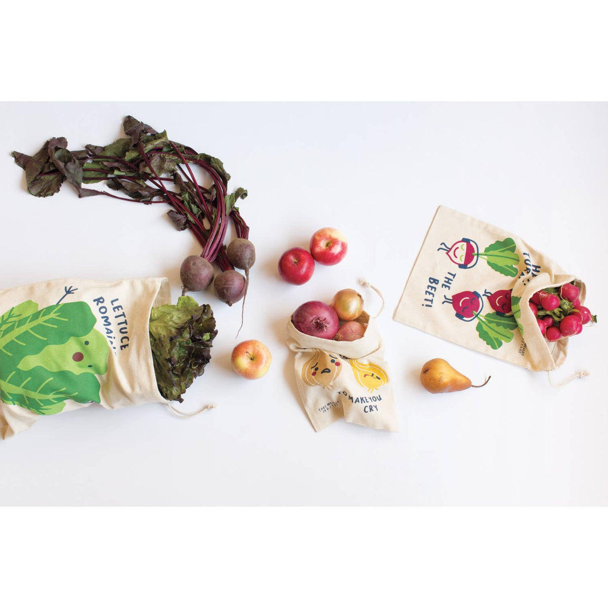 Funny Food Reusable Produce Bag-Set of 3