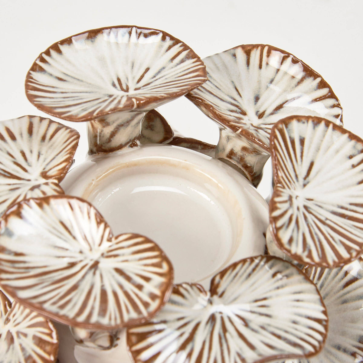 Trumpet Mushrooms Candle Holder