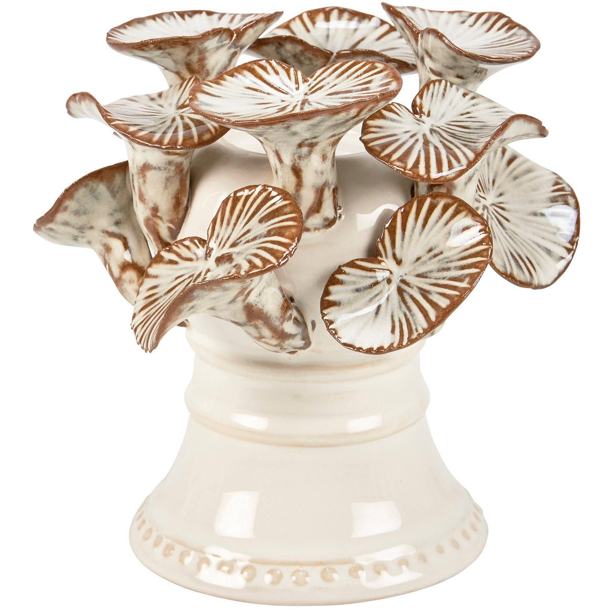 Trumpet Mushrooms Candle Holder