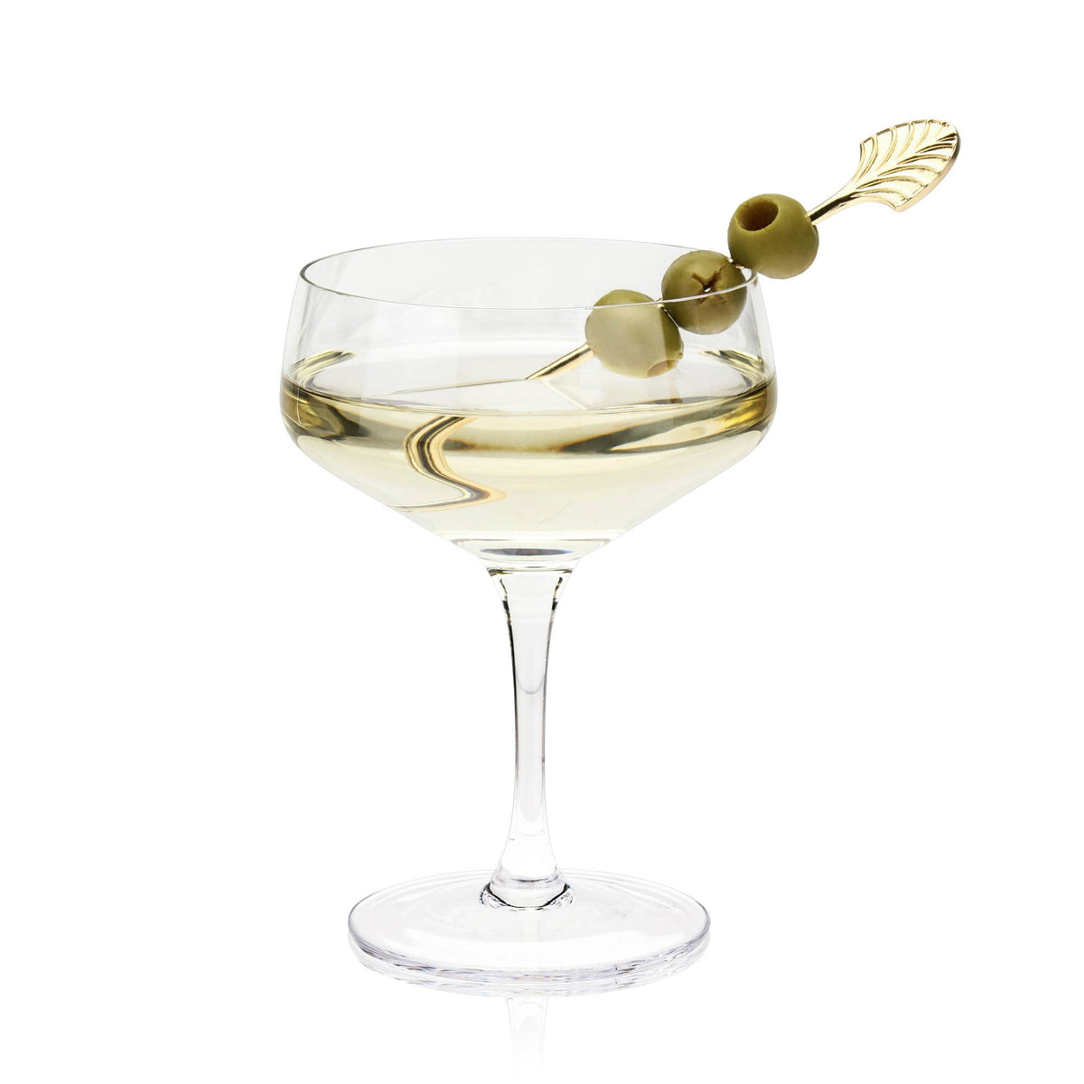 Art Deco Reusable Gold Plated Cocktail Picks Set of 4