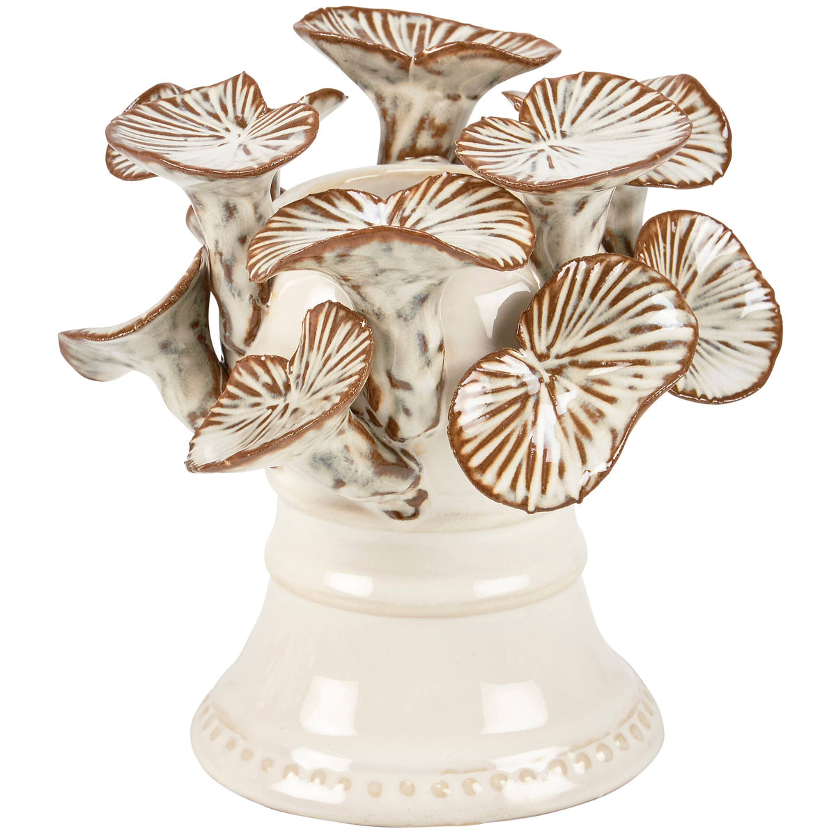 Trumpet Mushrooms Candle Holder