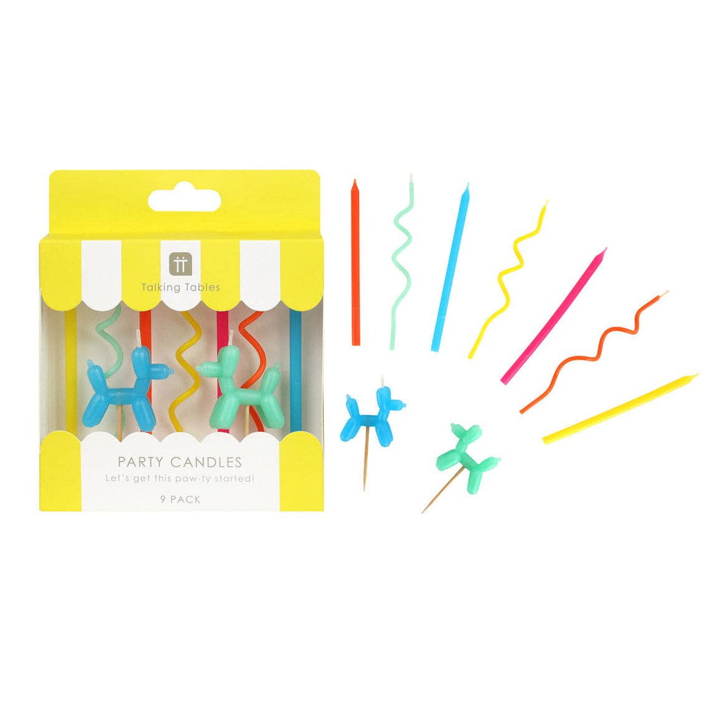 Birthday Candles - 3 Varieties, pack of 8 candles