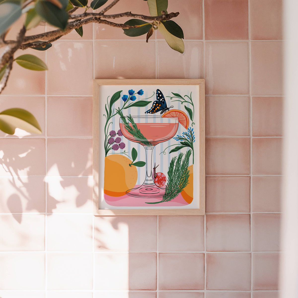 "Greyhound Cocktail in Coup Glass" - 8 x 10 Giclée Art Print