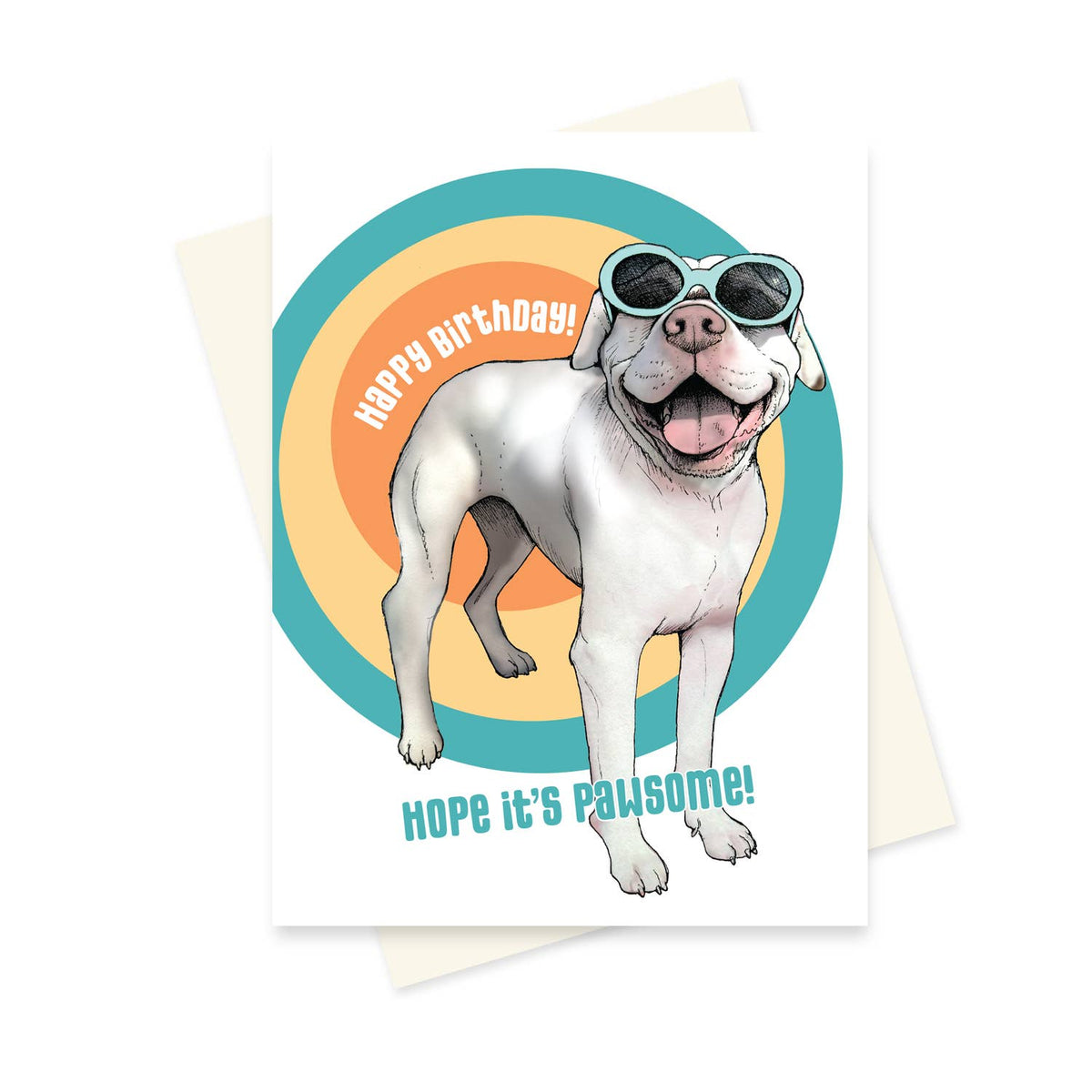 Pawesome Dog Birthday Card.