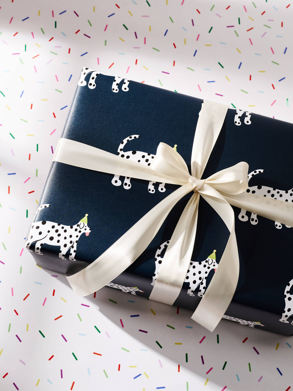 Party Dalmatian and Funfetti Sprinkles Birthday Double Sided Gift Wrap | Set of 3 Sheets