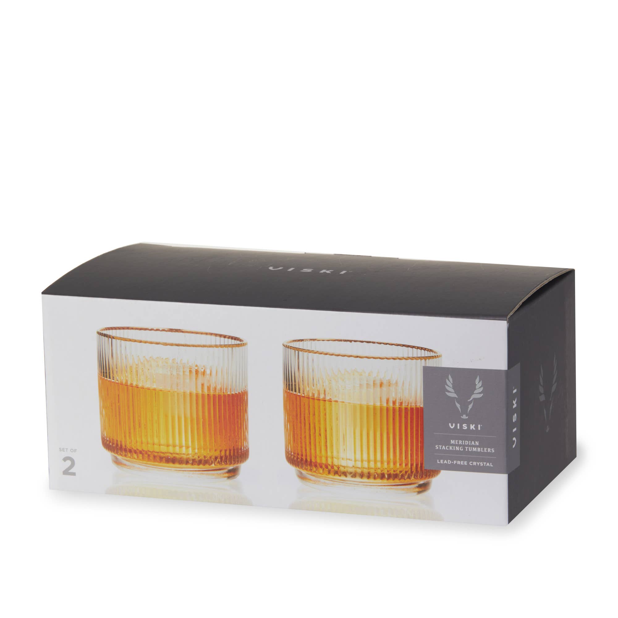 Meridian Crystal Gold Rimmed Lowball Tumblers