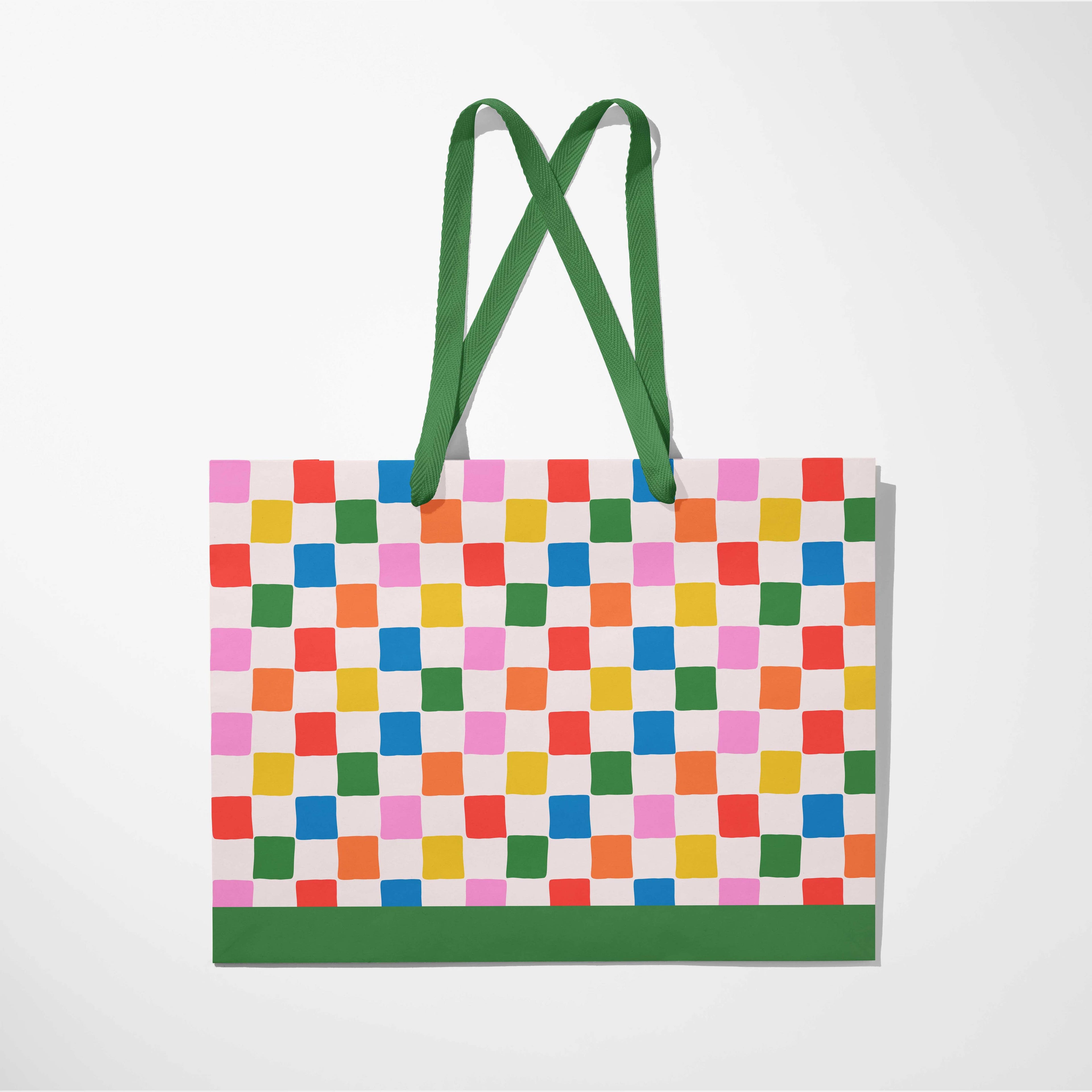 Checkered Colorful Gift Paper Bag