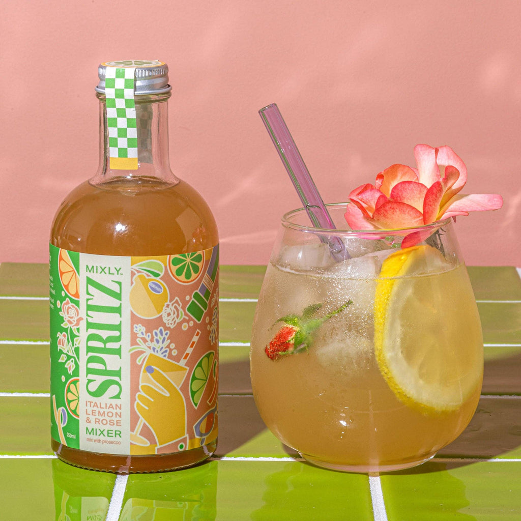Italian Lemon & Rose Spritz Cocktail / Mocktail Mixer
