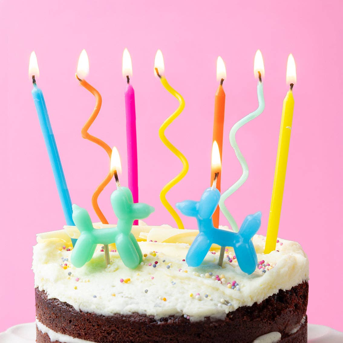 Birthday Candles - 3 Varieties, pack of 8 candles