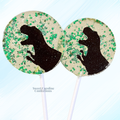 Dinosaur Lollipops, Green Apple Flavor, 10/Case -VEGAN