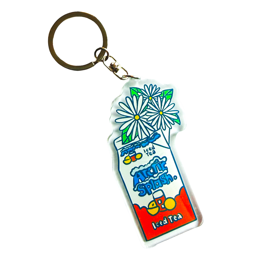 Arctic Splash Daisy Keychain