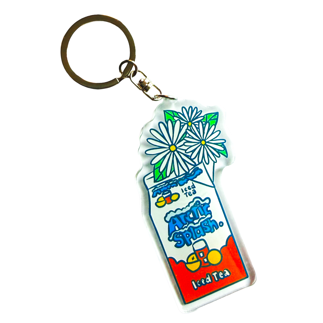 Arctic Splash Daisy Keychain