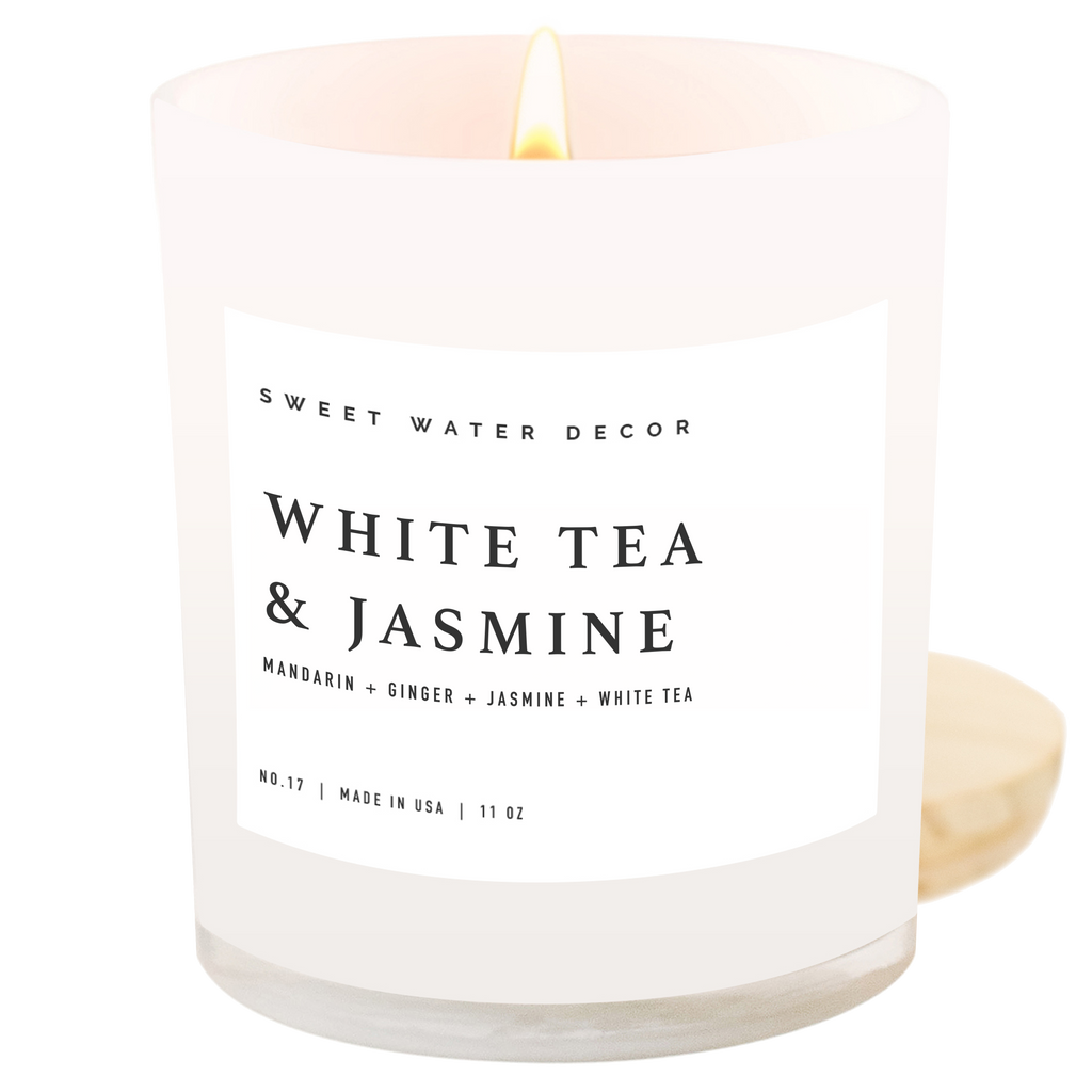 White Tea and Jasmine 11 oz Soy Candle