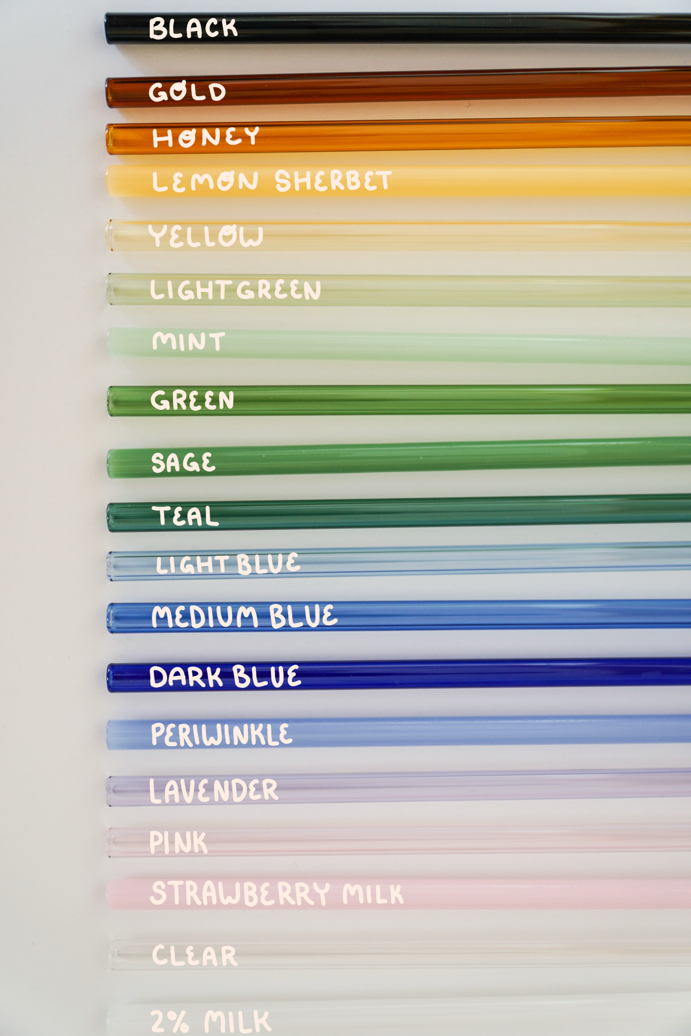 Ridged Glass Straws
