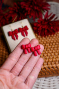 Mini Clara | 3D Bow Stud Earrings (Holiday Edition)