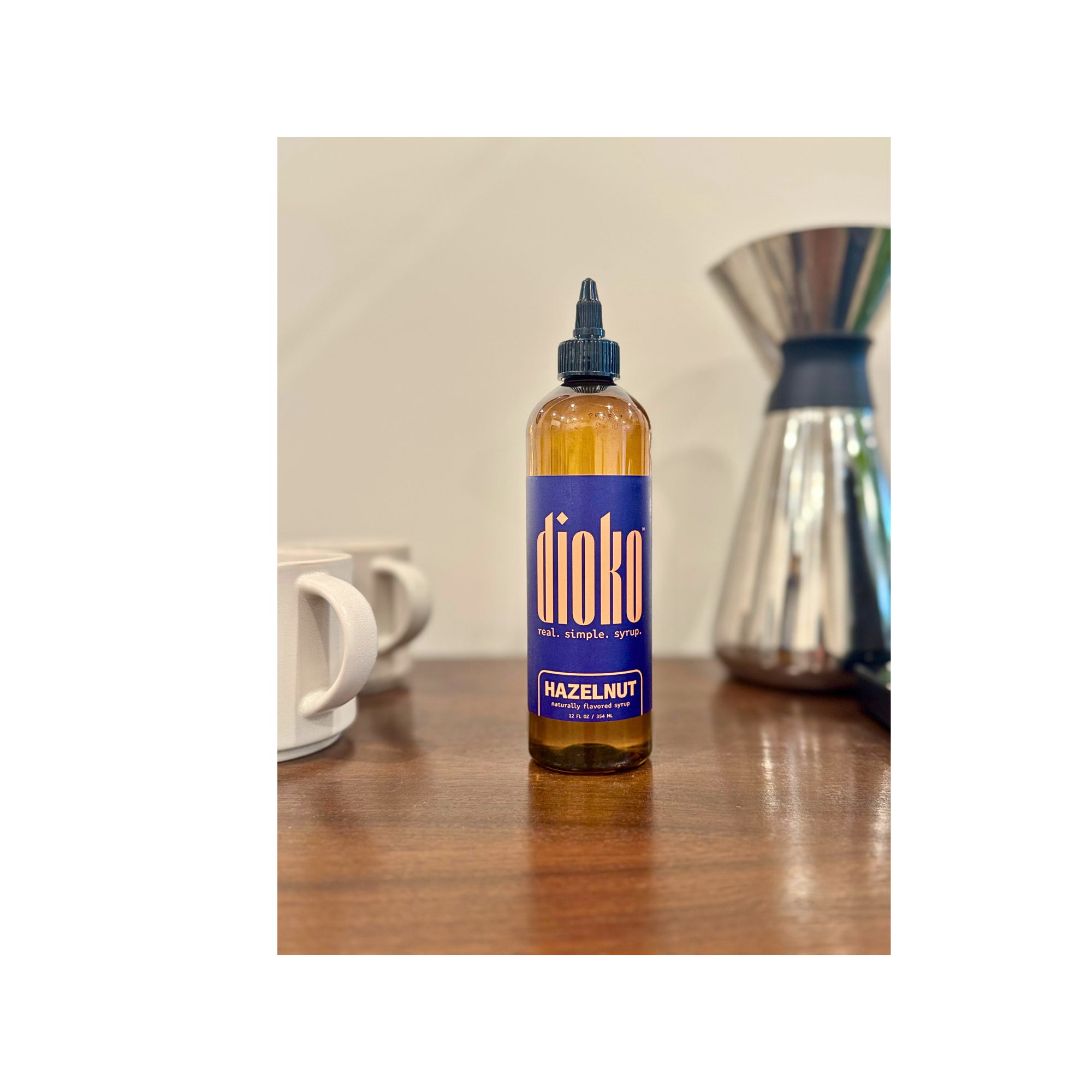 Dioko Premium Simple Syrup, 12 fl. oz Hazelnut