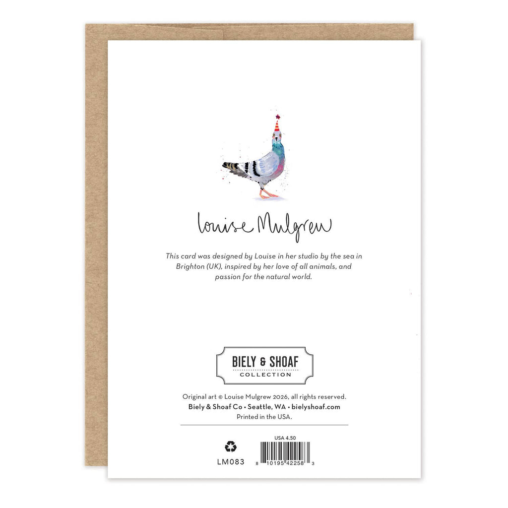 Pigeon Party Birthday Card