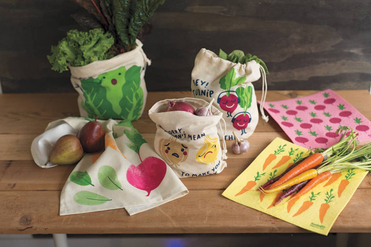 Funny Food Reusable Produce Bag-Set of 3