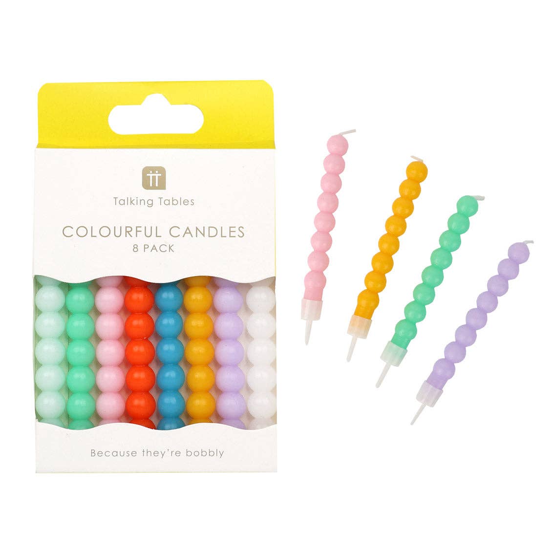 Birthday Candles - 3 Varieties, pack of 8 candles