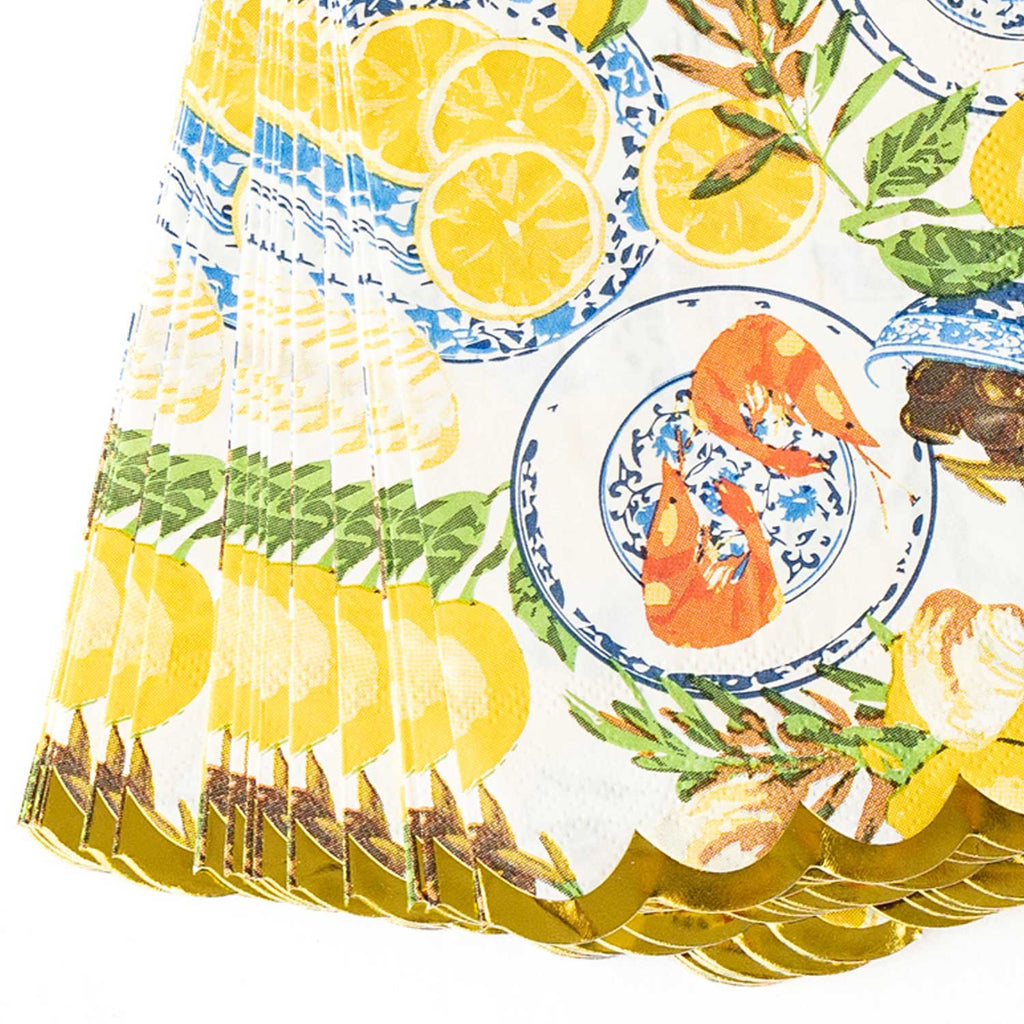 Santorini Paper Guest Towels, 16-Count Gold Foil Pack