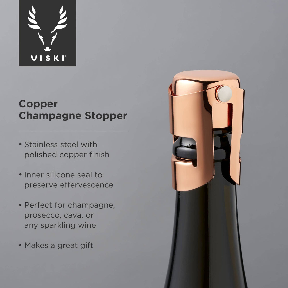 Summit™ Copper Plated Heavyweight Champagne Stopper