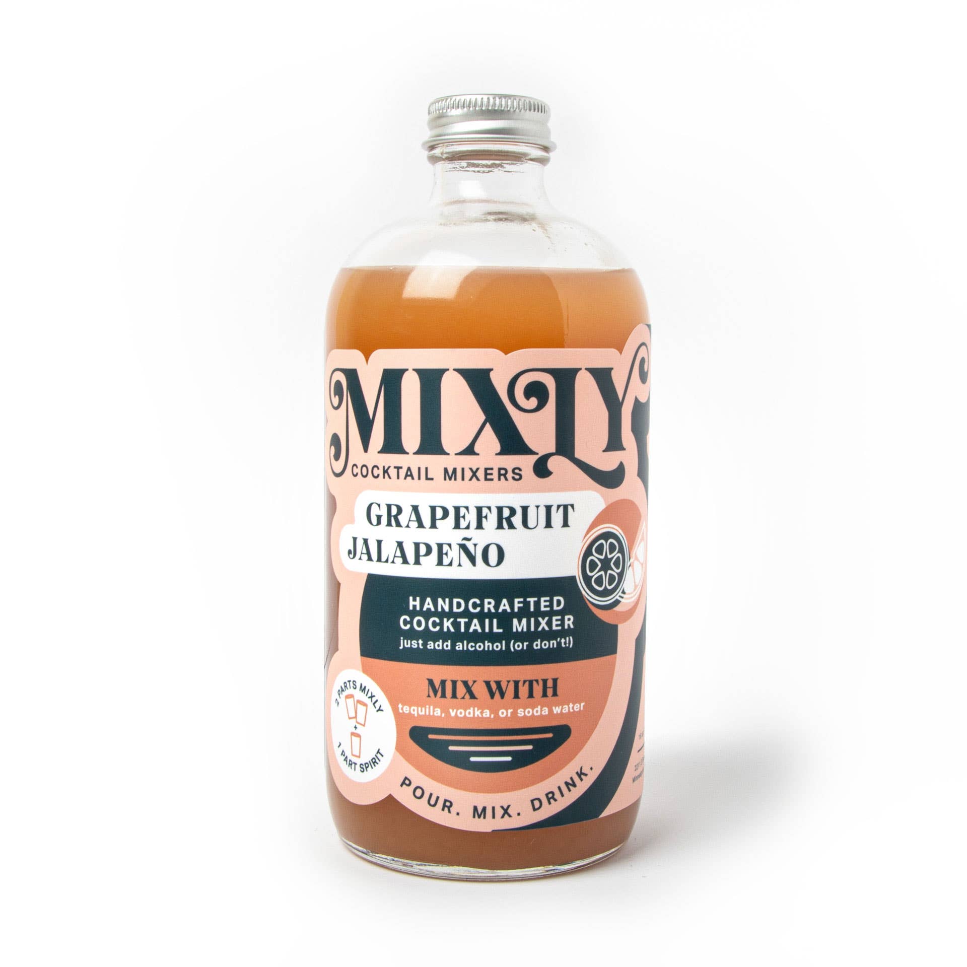 Grapefruit Jalapeño Cocktail / Mocktail Beverage Mixer 16oz