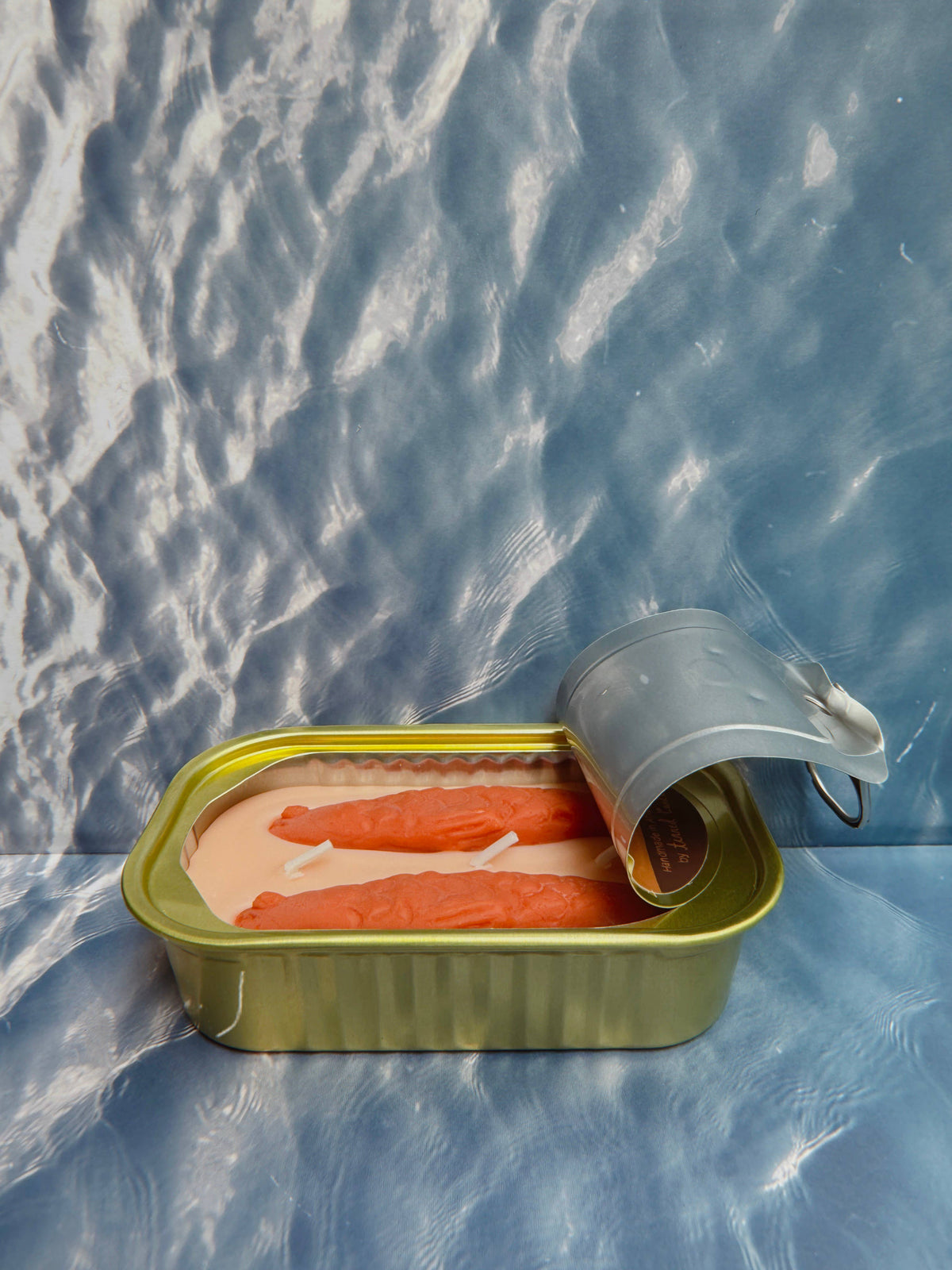 Tinned Fish Candle  Oakmoss & Amber Soy Wax Summer Gift