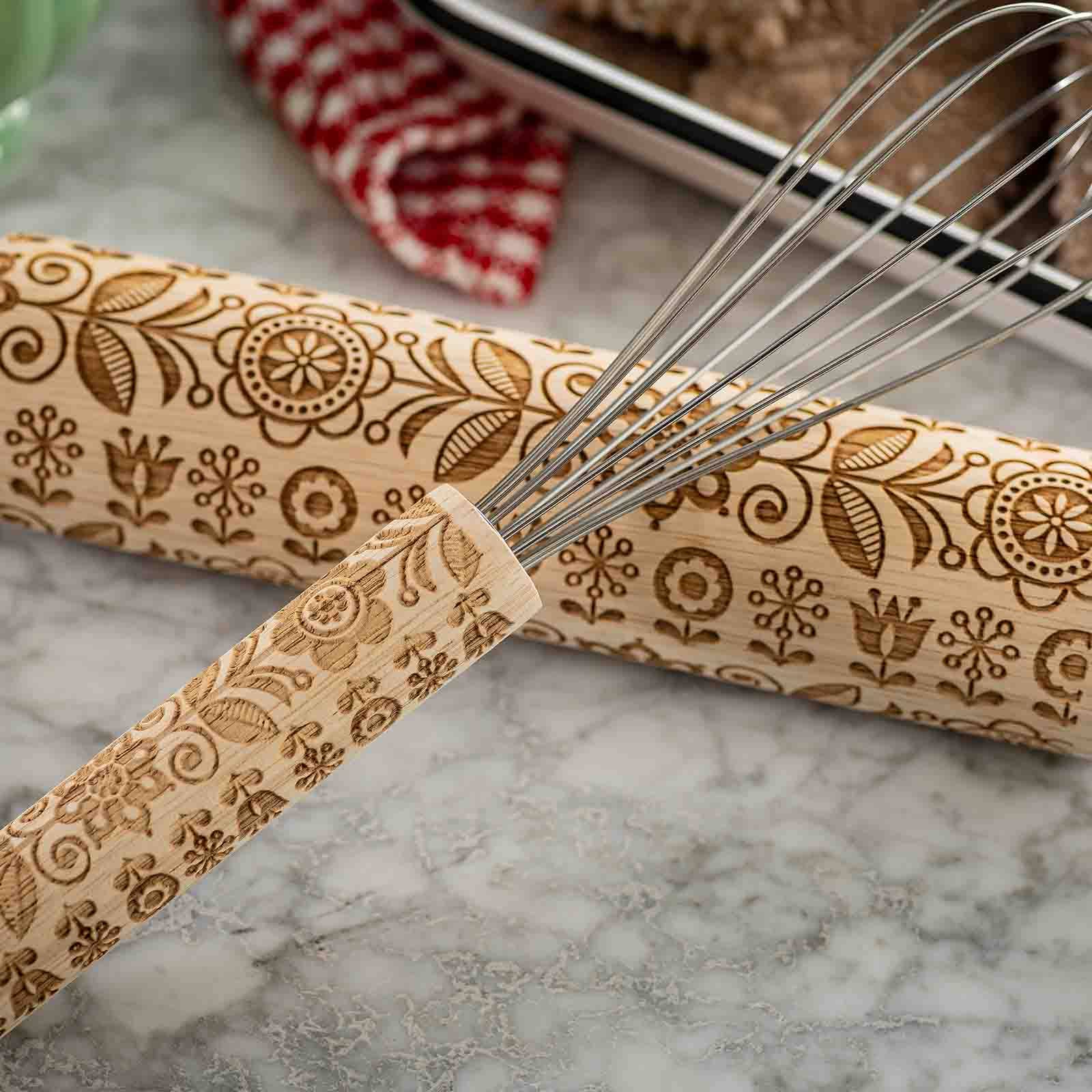 Embossed Decorative Whisk , Spring Design