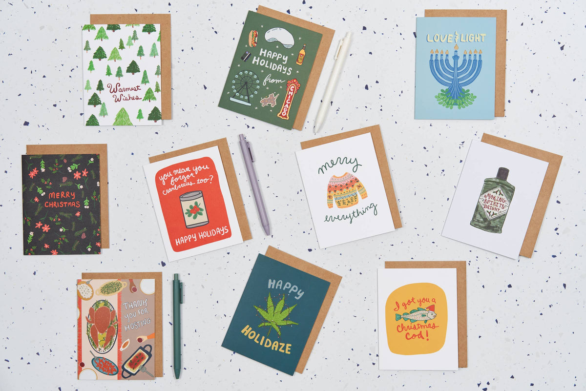 Making Spirits Bright - Funny Holiday Cocktail Card