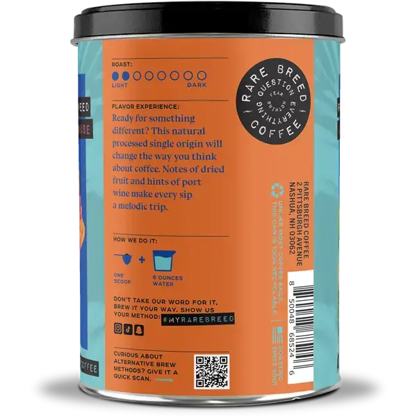 Natural Process Whole Bean Coffee, Wild Muse, 10oz